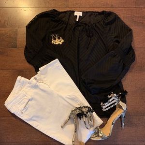 Gorgeous Black Sheer Blouse 👚